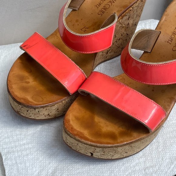 K JACQUES St Tropez Cork Wedge platform sandals  Size EU 37 - Picture 6 of 14